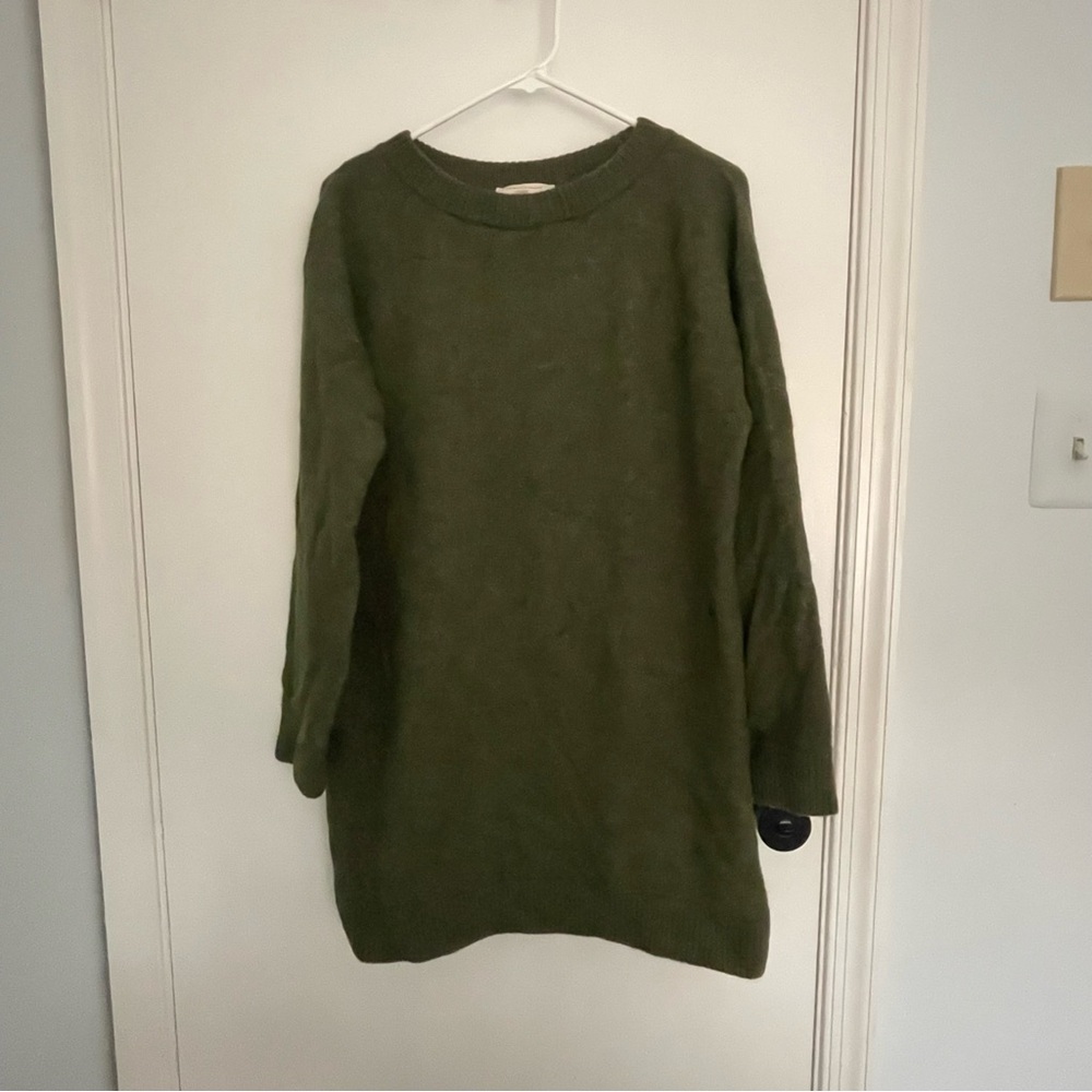 Sezane Olive Green FREJA Sweater Dress - Picture 4 of 7